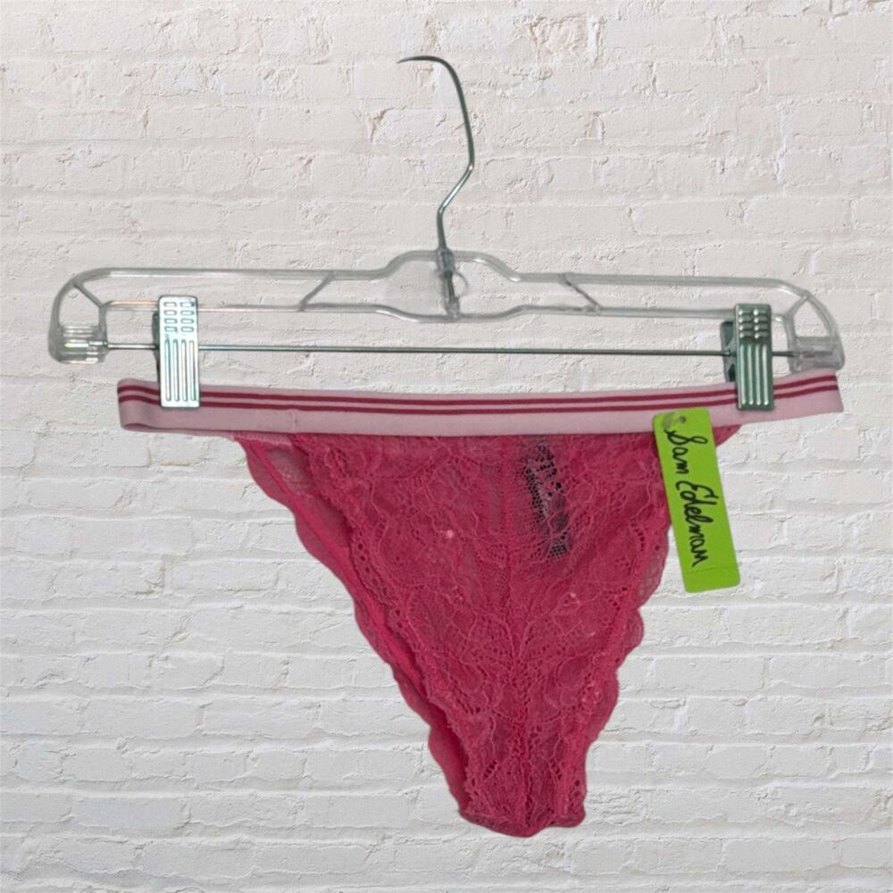 Sam Edelman Pink Lace Bikini Panty Size M Stretch Waist 13”